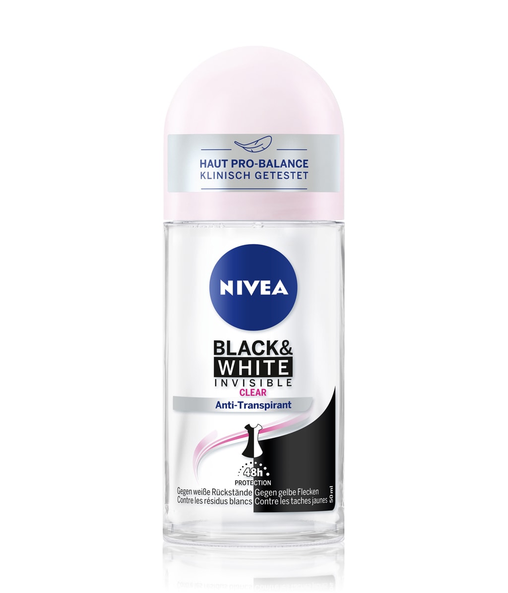 NIVEA Black & White Invisible Clear Anti-Transpirant Deodorant Roll-On