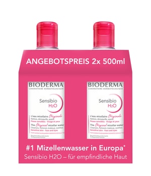 Bioderma Sensibio H2O Duopack Mizellenreinigungswasser für empfindliche Haut Make-up Entferner 1000 ml