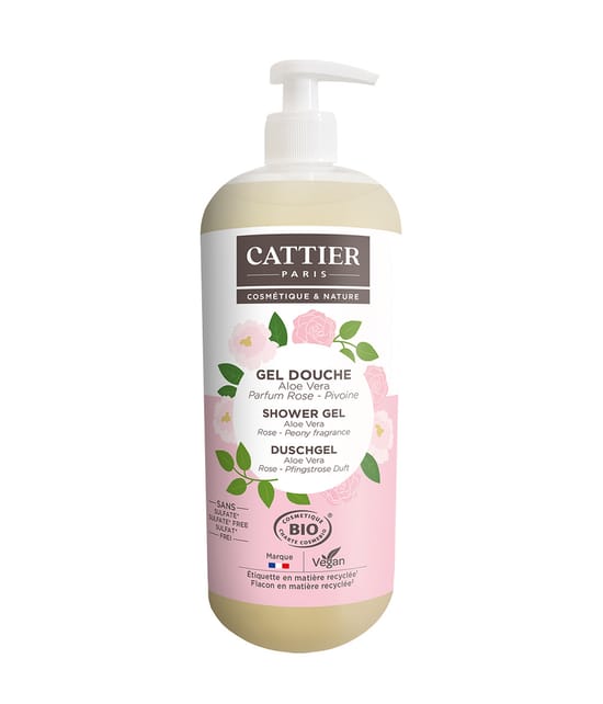 Produktbild 1 von 1, Cattier Duschgel Aloe Vera, Rose - Pfingstrose Duft Duschgel