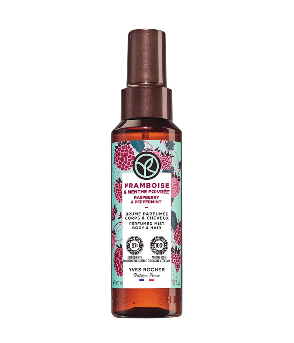 Yves Rocher Himbeere & Pfefferminze Körperspray 100 ml 3660005603803 base-shot_de