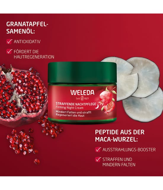Weleda Granatapfel & Maca-Peptide Nachtcreme 40 ml 4001638580090 visual2-shot_de