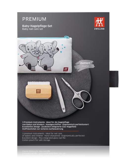 Produktbild 2 von 6, Zwilling Premium Baby und Kinder Maniküre Set 3tlg. in Weiß Maniküre-Set