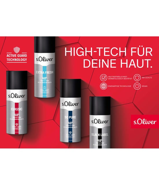 s.Oliver Black Label Deodorant Spray 150 ml 4011700888498 pack-shot_de