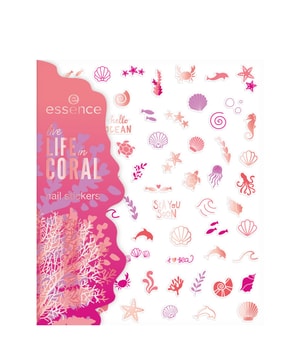 essence live LIFE in CORAL Nagelsticker