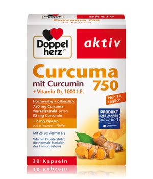 Doppelherz aktiv Curcuma 750 Curcumin + Vitamin D3 1000 I.e. Nahrungsergänzungsmittel 30 pcs unisex