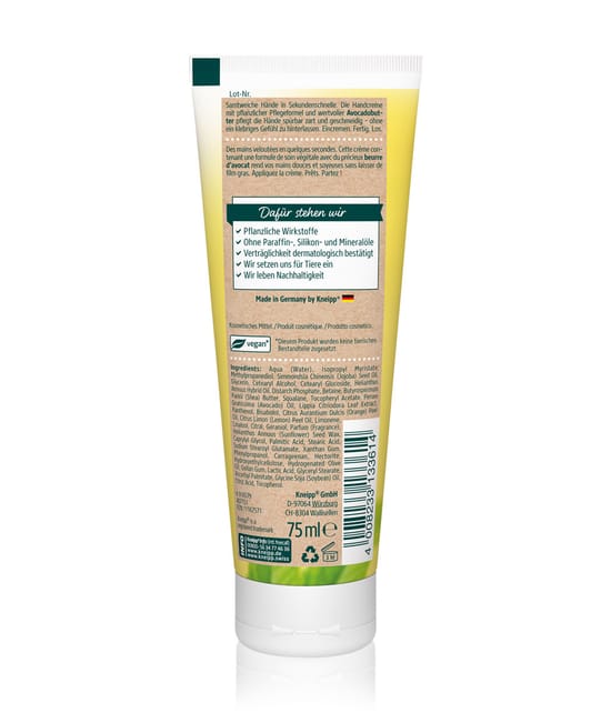 Kneipp Sekunden-Handcreme Handcreme 75 ml 4008233133614 pack-shot_de