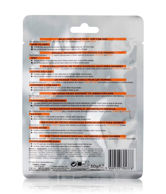 Produktbild 2 von 3, L'Oréal Men Expert Hydra Energy Tuchmaske