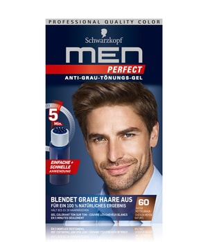 Men Perfect Tönungs-Gel 60 Natur Mittelbraun Haarfarbe 80 ml für Männer