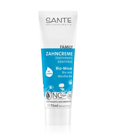 Sante Bio-Minze mit Fluorid Zahnpasta 75 ml 4025089076704 base-shot_de