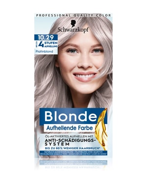 Schwarzkopf Blonde Aufhellende Farbe 10.29 Platinblond bis zu 4 Stufen Aufhellung Haarfarbe 142 ml für Frauen