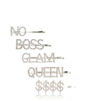 Zoë Ayla Bobby Pins Silver Rhinestone Word Haarspangen  5 Stk