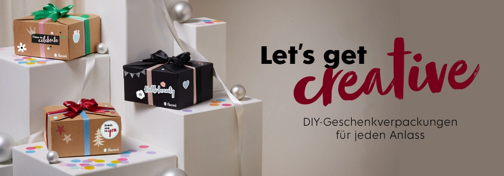 DIY Geschenkverpackungen – Let's get creative! Geschenke verpacken Banner