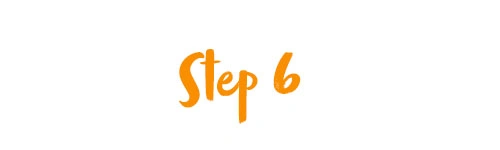 Skincare Routine Step 6 Step 6 Banner orange