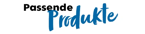 Passende Produkte Banner blau