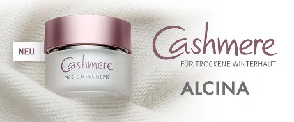 Jetzt Alcina Cashmere entdecken! Alcina Kosmetik Banner