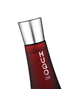 Der Flakon des Hugo Deep Red Parfums