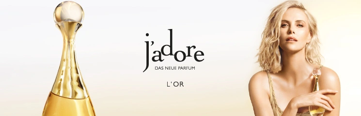 Dior J'Adore L'Or Parfum Flakon und Frau