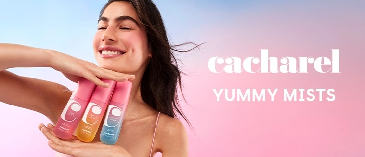 Model und Cacharel Parfum Flakon