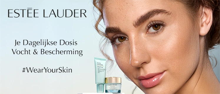 Model en Estée Lauder producten