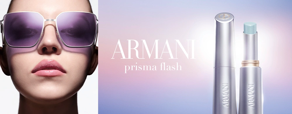 Giorgio Armani Prisma Flash Lip Balm Produkte und Model