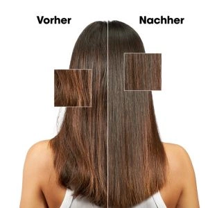 L'Oréal Professionnel Paris Metal DX Haarmaske Haare vor und nach der Anwendung