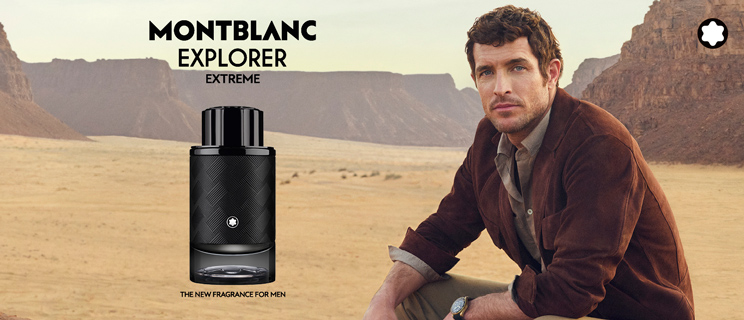 Model und Montblanc Parfum Flakon