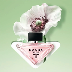 Prada Paradoxe Virtual Flower Eau de Parfum Flakon und Blume