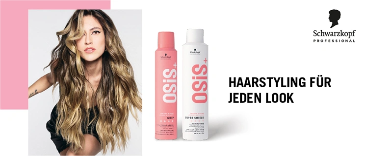 Model und Schwarzkopf Professional Osis Produkte