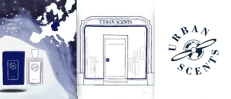 Zeichnung und Logo der Marke Urban Scents
