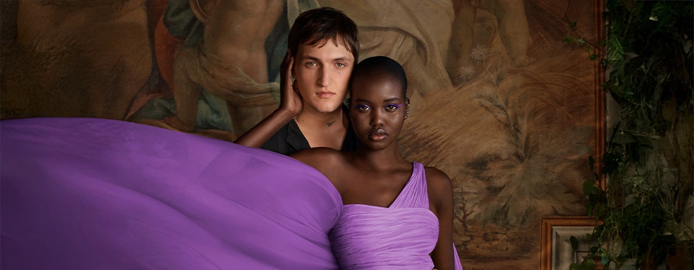 Valentino Born in Roma Donna Purple Melancholia Models