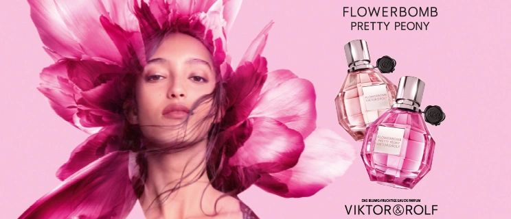 Viktor & Rolf Parfum Flakon und Model
