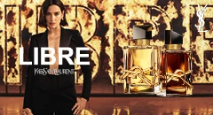 Frau und Yves Saint Laurent Parfum Flakons