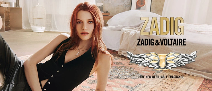 Zadig&Voltaire Parfum Flakon und Model