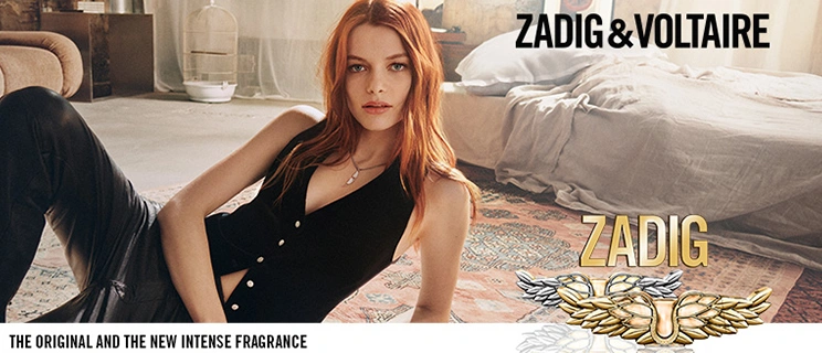 Zadig&Voltaire Parfum Flakon und Model